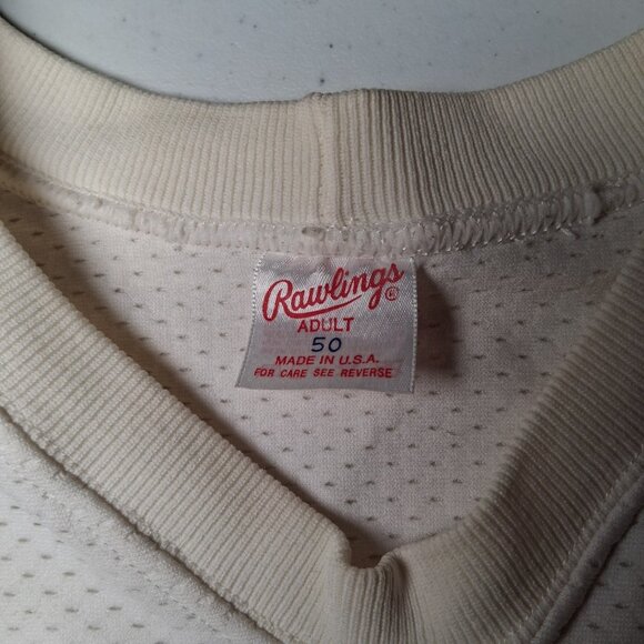 Vintage Rawlings Football Jersey Size 50 White Buffalo Bills New York Giants #33 - Picture 11 of 16